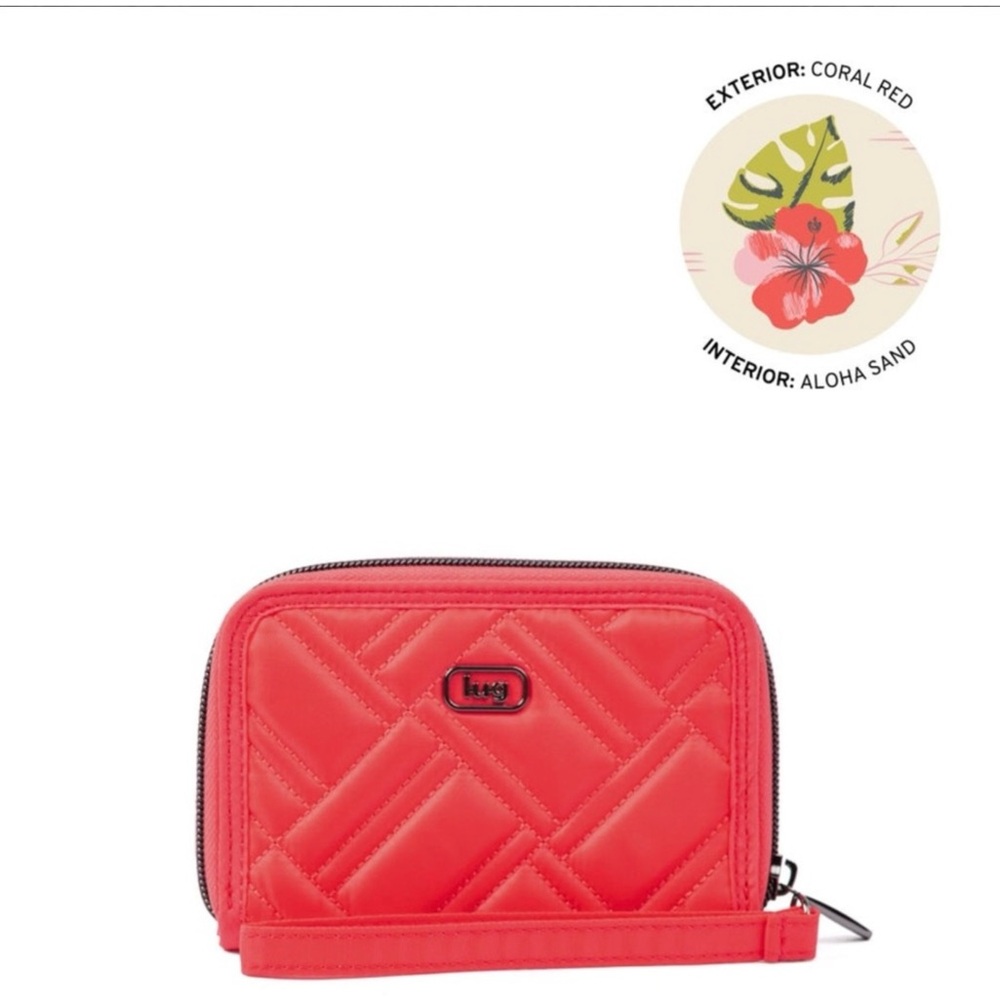 🪸🐠 NWT Lug Legacy Collection RFID Rodeo wallet in beautiful Coral Red